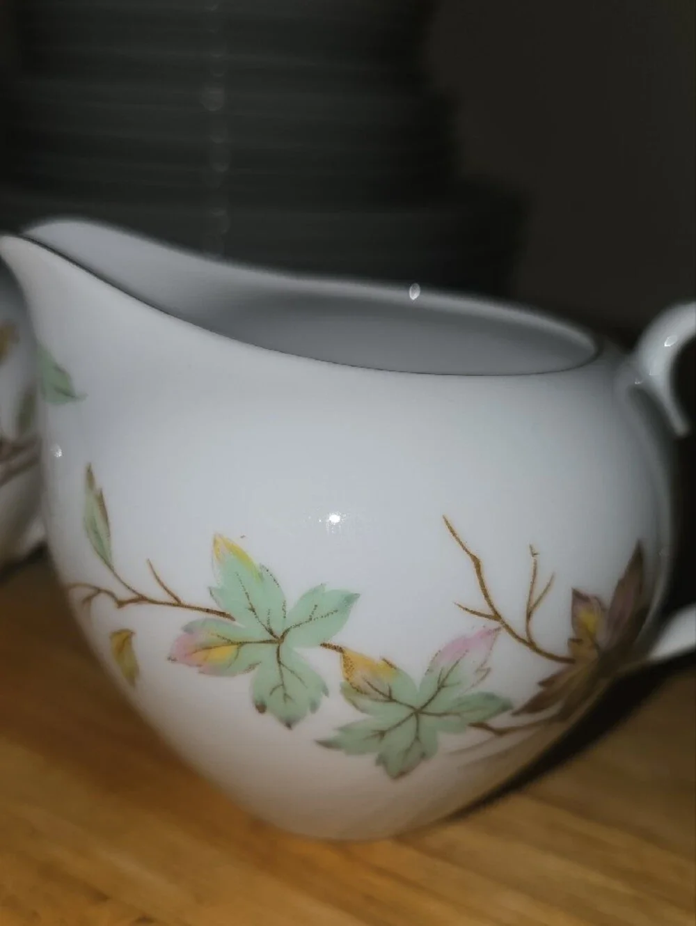 Vintage White Porcelain Creamer and Sugar Set By Halsey Fine China